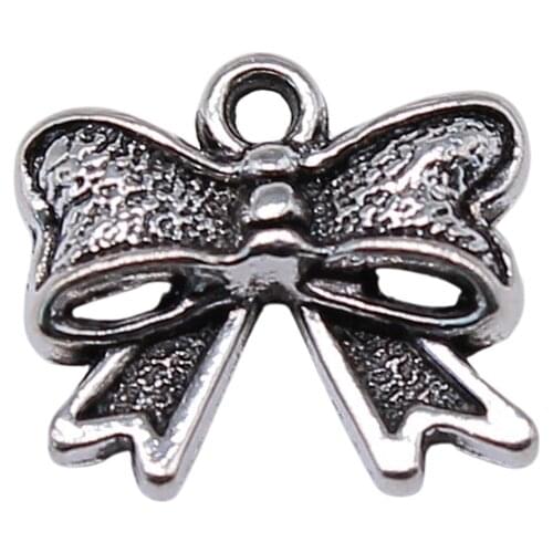 WYSIWYG 20pcs 11x10mm Bow Charm For Jewelry Making Small Bow Charms Tiny Bow Charms For Jewelry Making