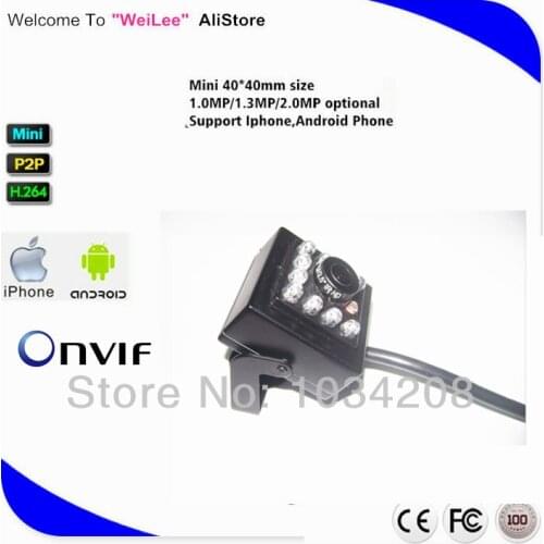 1/3" AR0130 CMOS DSP Hi3518 H.264 Onvif 1.3 MP 960P 10Pcs 940nm IR Leds Invisible Night Vision POE Hd Mini Ip Camera With Ir cut