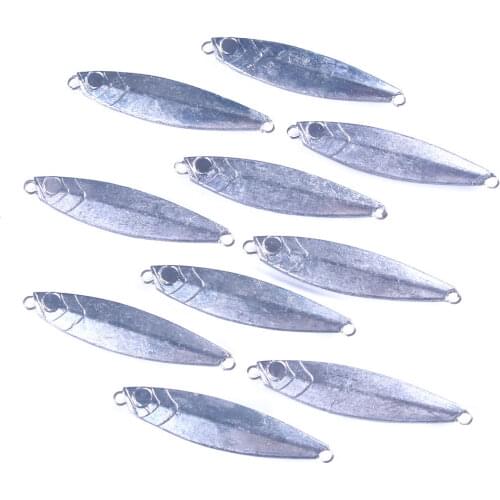 10pcs 6.8cm 29g Unpainted Minnow Lure Artificial Wobbler lead Blanks Fishing Bait Bodies