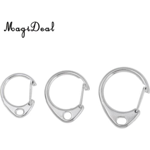 10PCS Keychain Carabiner Clip Metal D-Ring Locking Snap Hook Clasp Backpack Bag Accessories Outdoor Camping Hiking Hardware