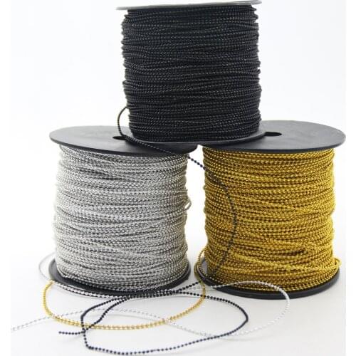 15Yard 1.5MM Colorful Plastic Mini Beads Chain Trim For DIY Wedding Party Decor Jewelry Finding Garment Clothing Craft Accessory