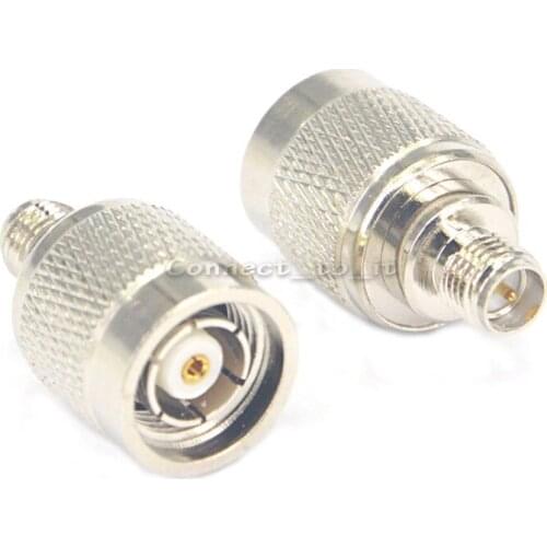 2 Pieces SMA to TNC Adapter RP SMA Female to RP TNC Male Nickelplated RF Coax Connector Adapters