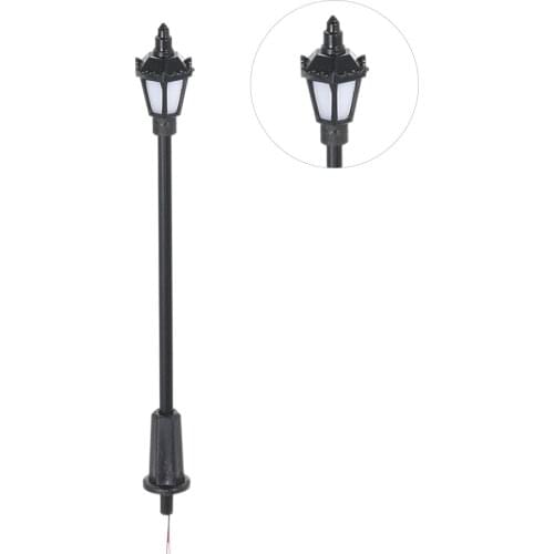 20pcs Layout Streets Lamp Model Street Lights Layout Different Scale Lamppost Railway Train Garden Playground Scenery Led