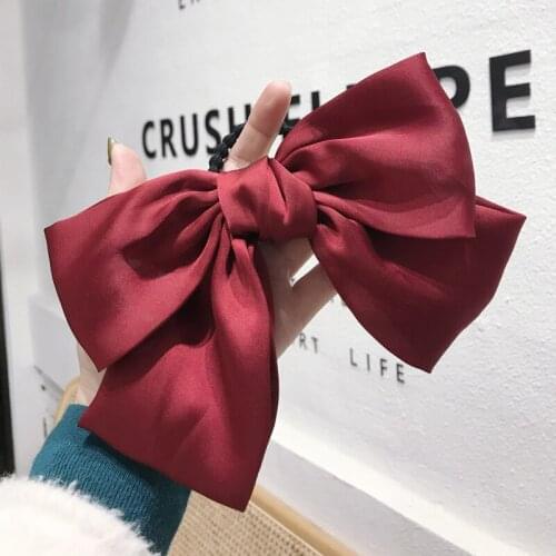 2020 Vintage Big Hair Bows Girls Hair Accessories Women Scrunchie Headwear gumki do wlosow opaska do wlosow Hairband