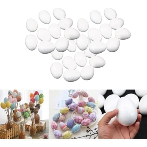 30Pcs 8cm White Modelling Eggs Handmade Kids Painting Crafts