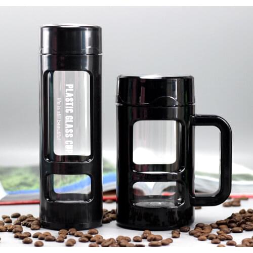 360/450ml Transparent Glass Water Bottles For Girl Women BPA Free Hot Water Cup Bottle With Portable Handle Travel Tea Cup