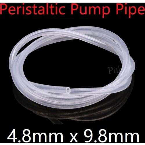4.8x9.8 Transparent ID 4.8mm x 9.8mm OD Thickness 2.5mm Peristaltic Pump Silicone Hose Food Grade Soft Flexible Tube Water Pipe