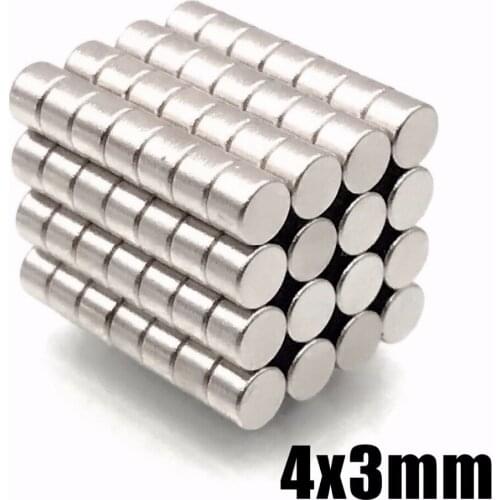 4x3 5000PCS disc D4*3MM strong power small neodymium ndfeb permanent rare earth magnet fasterners 4mm x 3mm 4*3mm