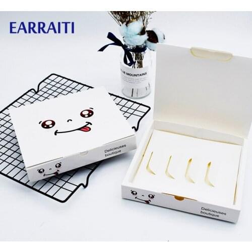 5PCS Wedding Gift Box Bread Snacks Candy Cookies Paper Packaging Cartoon Smiley Financier Cake Boxes Gift Kids Party Favors