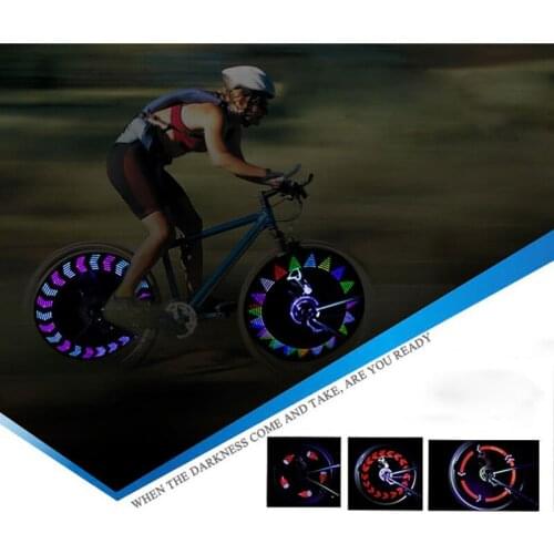 Motorcycle Riding Bicycle Riding Accessories 14LED Color Waterproof Bike Wheel Signal Light Tire Spoke Light 30 Automatic Change