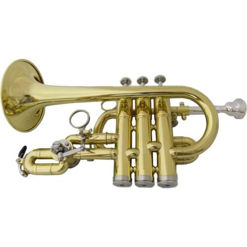 Bb/A Piccolo Trumpet Lacquer Brass trumpets with mouthpiece case musical instruments trompete Stainless Steel pistons