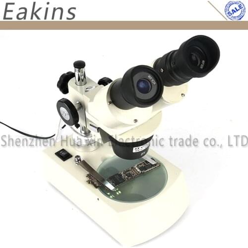 20X/40X Sector Base Binocular Stereo Microscope PCB Microscope Cell Phone Mobile Phone Repair With Top And Bottom LED Light