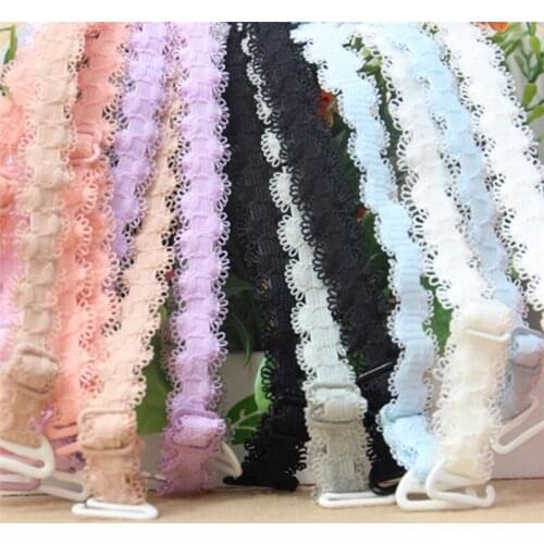 1 Pair Lace Stealth Transparent Seamless Strap Accessories Lingerie Bra Sexy Bra Antiskid Buckle Word Collar Wild Wide