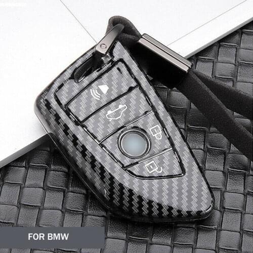 Carbon Fiber ABS Car Key Fob Case Cover for BMW 2 3 5 7 Series 6GT X1 X3 X5 X6 F45 F46 G20 G30 G32 G11 G12 F48 G01 F15 F85 F16