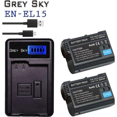 EN-EL15 EN EL15a Camera Battery Charger Replacement Batteries For Nikon d750 d7200 d7500 d850 d7100 d610 d500, MH-25a d7000 z6