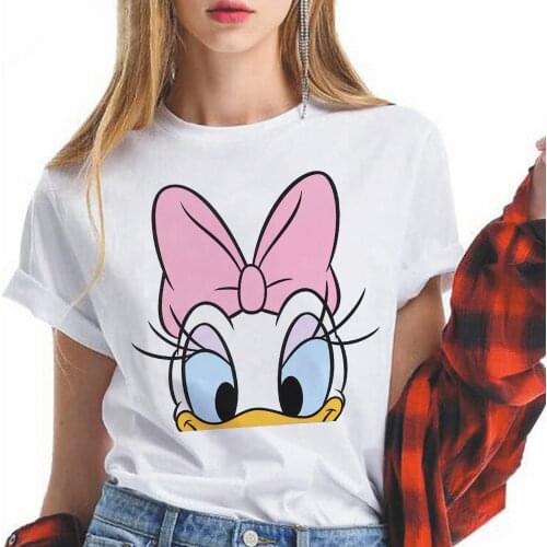 T Shirt for Girls Daisy Duck Womens Clothing 2021 Edgy Disney T-Shirt Summer Free Shipping Spain Casual Streetwear 90s Fashion