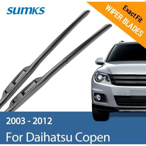 SUMKS Hybrid Wiper Blades for Daihatsu Copen Fit Hook Arms Model year from 2003 to 2012