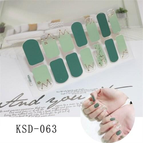 Star And Moon Line Pattern Gradient 14 Stickers Hot Stamping Laser Christmas Color Nail Stickers 3D DIY For Party Decoration