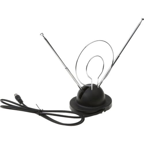 Indoor TV Antenna - VHF / UHF High-Definition TV Antenna with Rabbit Ears