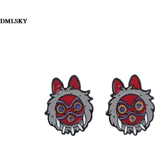 M4772 DMLSKY Cartoon Stud Earrings Female Charm Metal Earrings Cute Moives Jewelry Accessories Gifts
