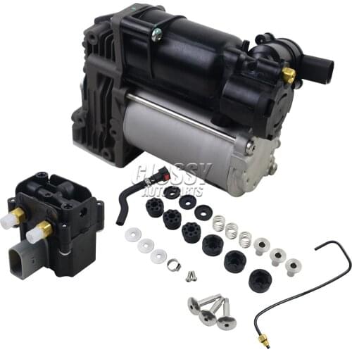 AP03 Air Suspension Compressor Pump (Valve+Kit ) with 2 Corner For BMW X5 E70 X6 E71 37206859714 37206789938