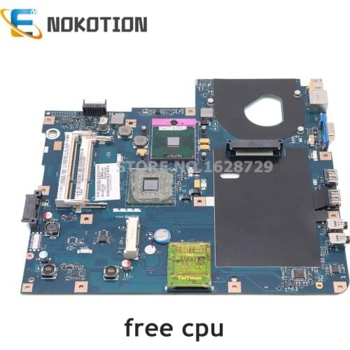 NOKOTION MBNAK02002 MB.NAK02.002 For Acer aspire 5734 5734z Laptop Motherboard PAWF5 LA-4855P MAIN BOARD GL40 DDR3 free cpu