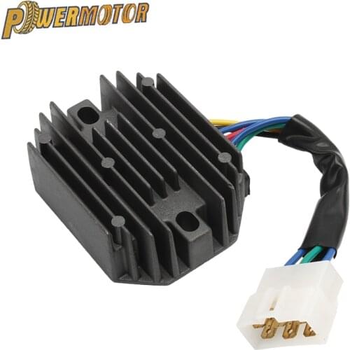 New Voltage Regulator Rectifier Motorcycle Ignition for Kubota & Grasshopper RS5101 RS5155 6 Wire Metal Black DC 12V Accessories