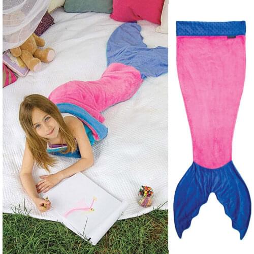 Shark Mermaid Tail Blanket Children Kids Mermaid Blanket Sleeping Sack Sofa Bed Throw for Girls Tail Blanket Adult Bed Blanket
