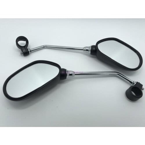 By DHL 50pairs Bicycle Handlebar Mirror Mountain Road Bike Rear View Mirrors Cycling White Reflector Mirror On Rear Bicycle