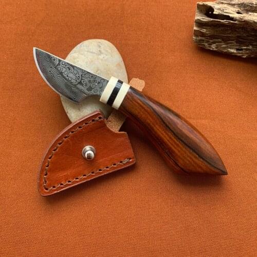 Oudh Pocket Knife Incense Tools Forge 83 Layer Damascus Steel