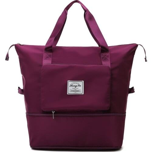 Casual Foldable Weekend Bag Travel Bag Women Large-capacity Scalable Yoga Bag Gym Bag pink duffel bag Luggage Handbag Tote Bolso