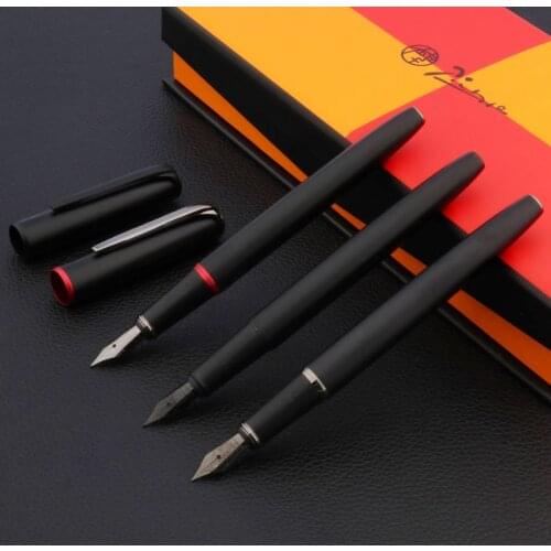 Luxury quality pimio 916 fountain pen Frosted Gun gray titanium Black nib calligraphy pen fashion Office school supplies INK pen