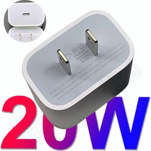 Ifew Atopart US Plug Fast Charge 20W USB C port Type C PD Wall Charger PD Adapter for Apple iPhone 11 12 Pro Max