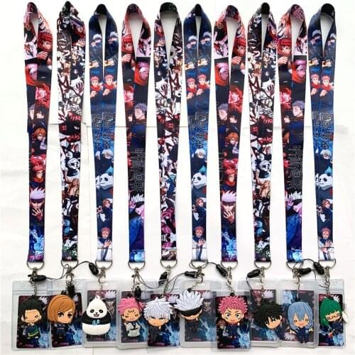 Anime Jujutsu Kaisen Lanyard for Keys USB ID Card Badge Holder Mobile Phone Neck Straps Webbing Necklace Keychain Gift