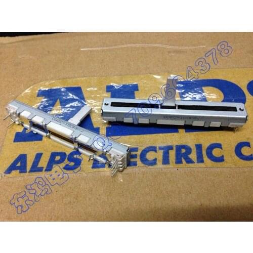 2PCS/LOT ALPS 6 cm slide potentiometer B100KX2 with center fixed shaft length 15MM