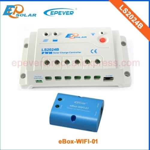 Solar panels 12V 24V battery charger controller EPEVER Wifi eBOX Android Phone APP LA2024B 20A 20amps PWM EPEVER system