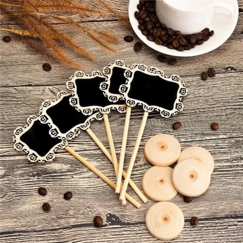 10pcs 4 types Hollowed lace showing stand Blackboard Stand Romantic Wedding Party Decoration Party guide Board