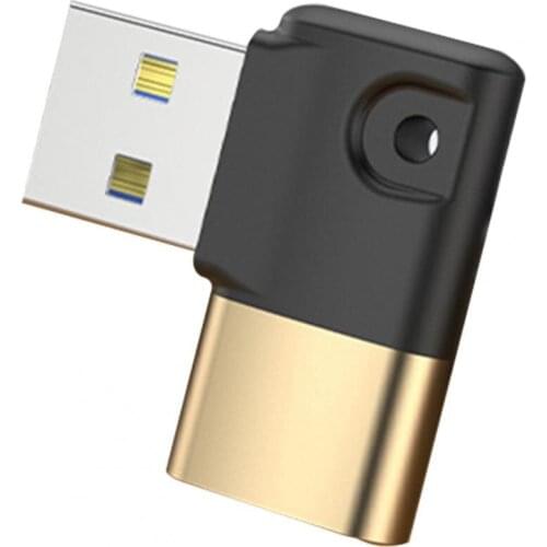 USB3.0 Type-C Converter Fast Charging Fashion Shell with Hanging Hole Lightweight Compatible 90 Degree Charging Adapter Tablet