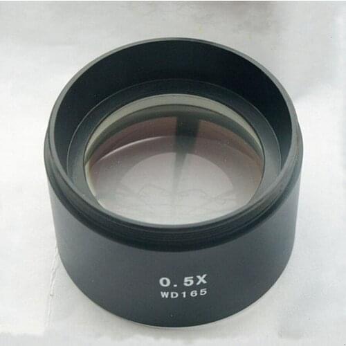 0.5X Auxiliary Barlow Lens Stereo Microscope Objective Lens with 1-7/8" Mounting Thread Minifier