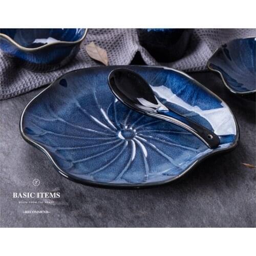 Japanese Light luxury ceramic kiln tableware dish fashion creative modern household business hotel ceramica dinner plates