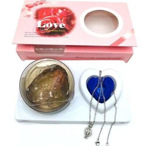 Love Wish Pearl Necklace Natural Oyster Freshwater Pearl Necklace Pendant Set Women Fashion Jewelry Mysterious Surprise Gift