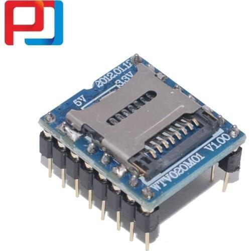 10PCS WTV020 WTV020-SD WTV020SD-20SS Mini SD Card MP3 Sound Module PULAR For PIC WTV020-SD-16P