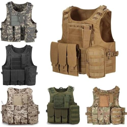 600D oxford Tactical Vest Mens Military Hunting Vest Field Battle Airsoft Molle Waistcoat Combat Assault Plate Carrier Vest