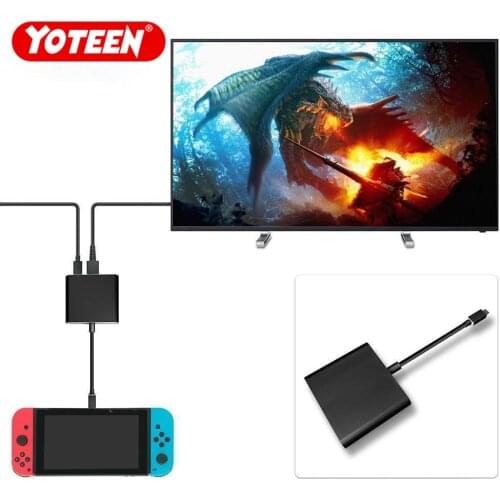 Yoteen Type C Adapter For Nintendo Switch Replacement Dock TV HDMI-Compatible Converter Cable USB 3.0 Port For Accessories