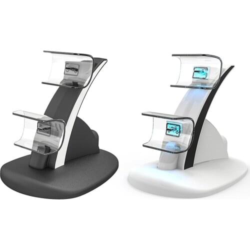 HBP-253 Dual Gaming Controller Charger Stand Wireless Joystick Charging Dock Cradle with Indicator Lights for Sony PS5 Gamepad