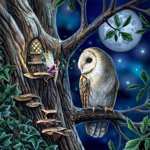 Evershine Diamond Painting Owl Mosaic Rhinestones Art 5D Diamond Embroidery Animals Cross Stitch Sale DIY Decor For Home