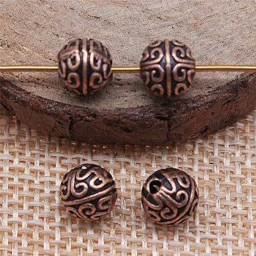 Hot Round Spacer Small Holes Beads Charms Pendants For Bracelet Findings Jewelry Accessories