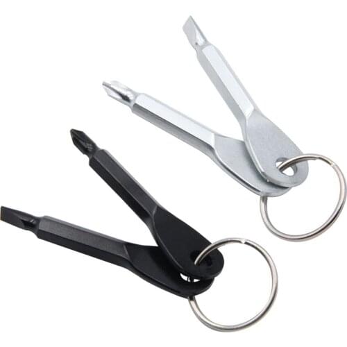 Pocket Outdoor Tool Key Ring Screwdriver Mini pocket Set Stainless Steel Multi
