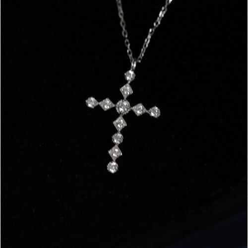 Liemjee Wholesale Personality Fashion Party Punk Jewelry Cross Zircon Necklace For Women Feature Namour Charm Gift All Seasons