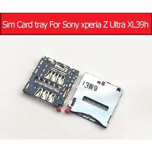 Best Genuine Sim Card tray For Sony xperia Z Ultra XL39h C6802 C6803 C6806 C6833 Sim Card slot For Sony XL39h Sim card reader